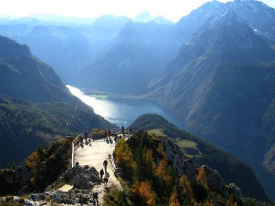 Am Jennergipfel, Blick zum Königssee